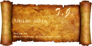 Tóbiás Júlia névjegykártya