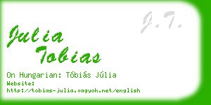 julia tobias business card