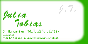 julia tobias business card